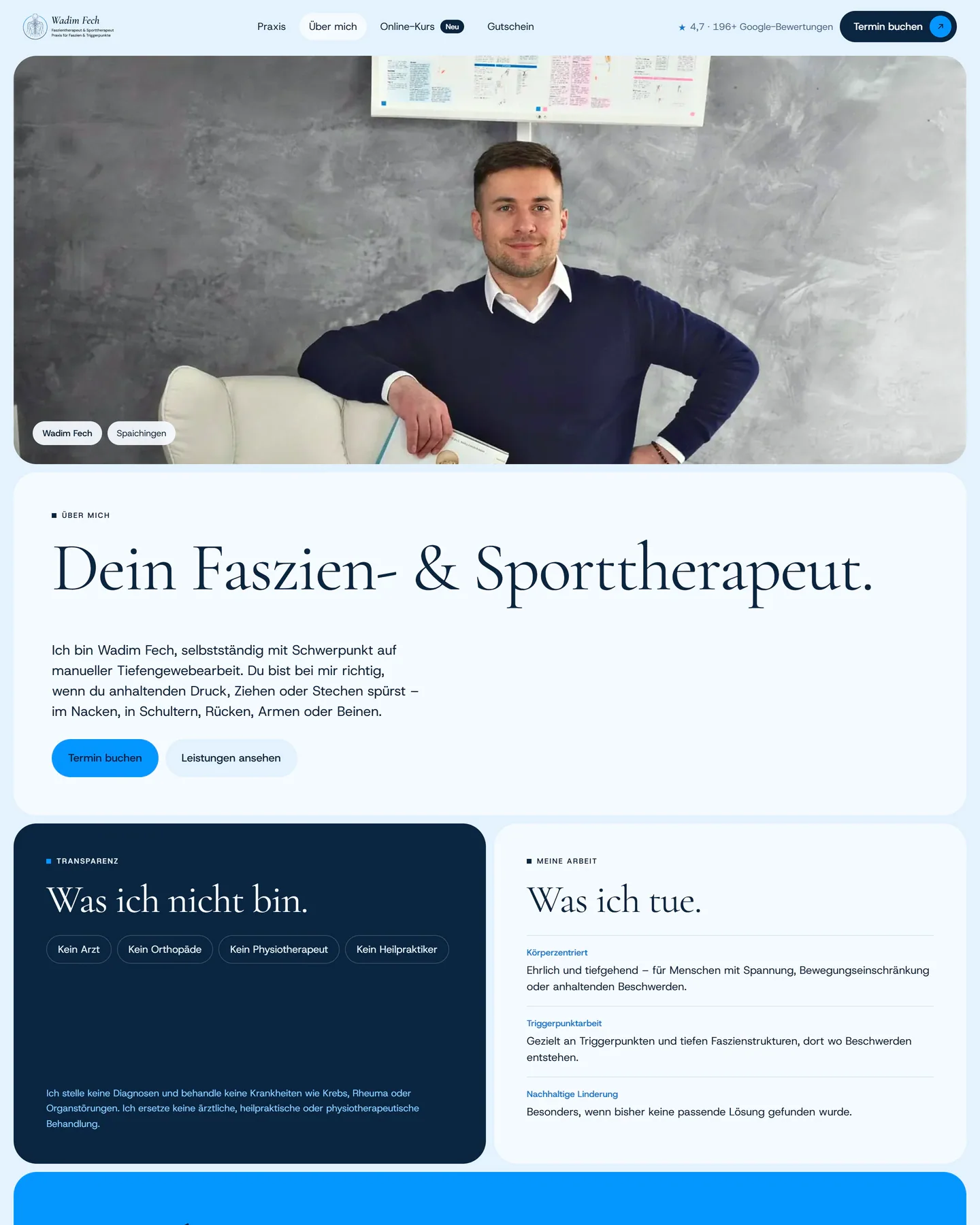 Unterseite Über mich der Faszienpraxis Fech