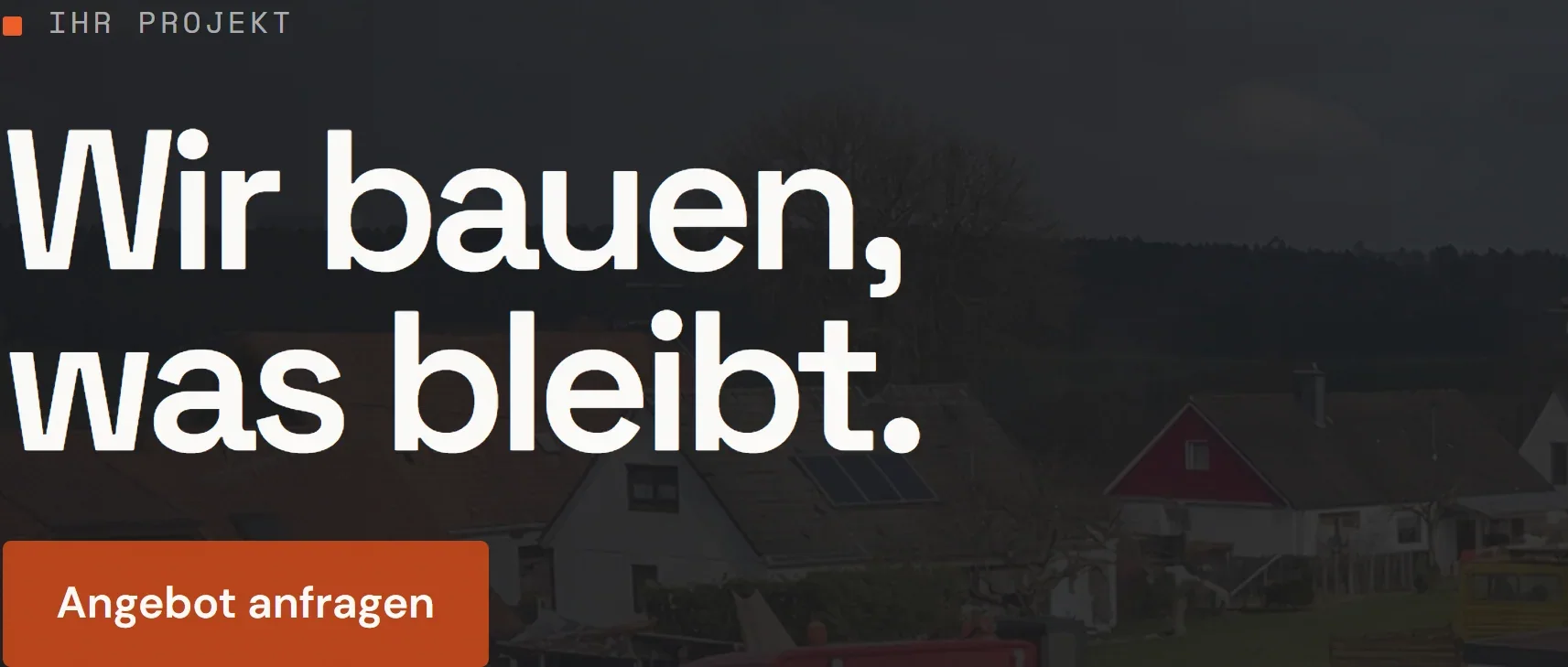 Abschluss der Website mit dem Claim