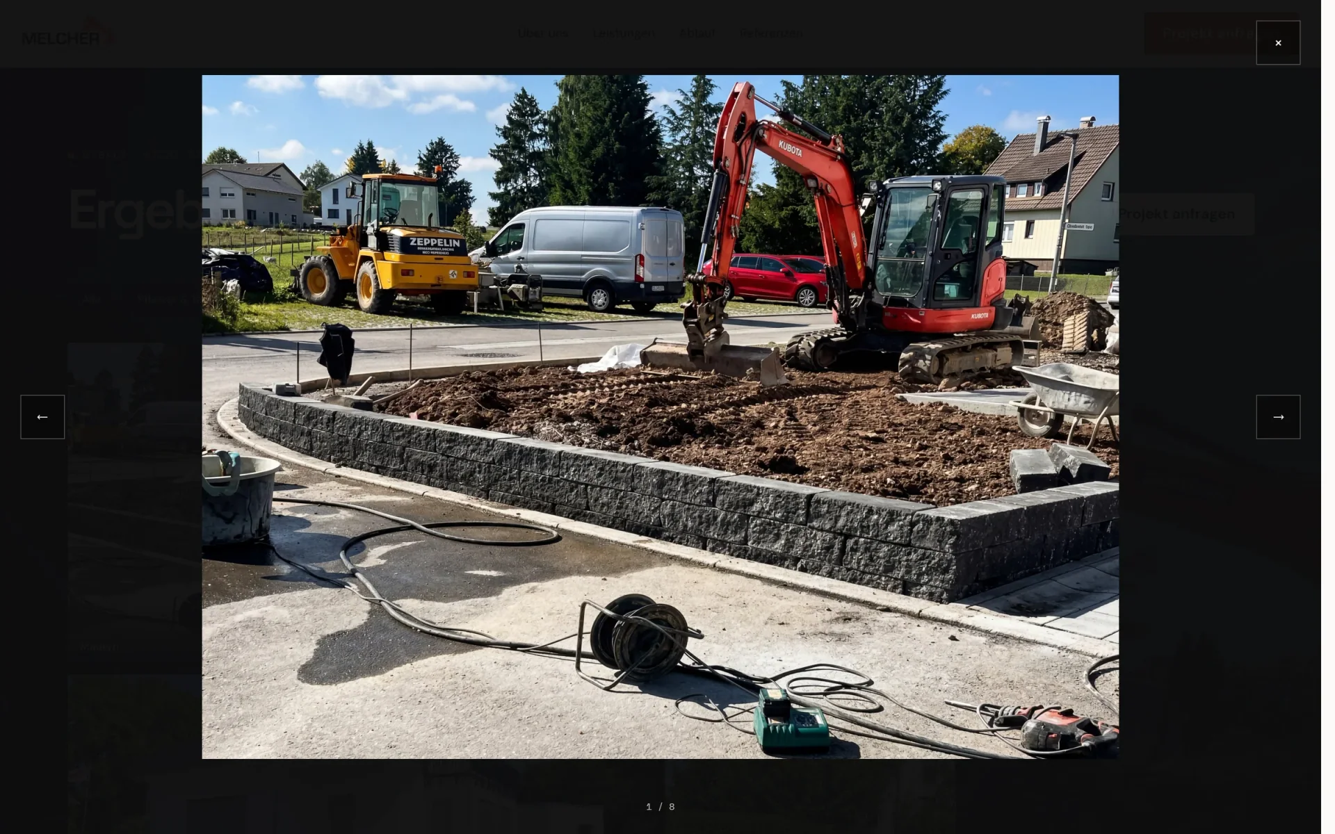 Geöffnete Großansicht eines Referenzfotos