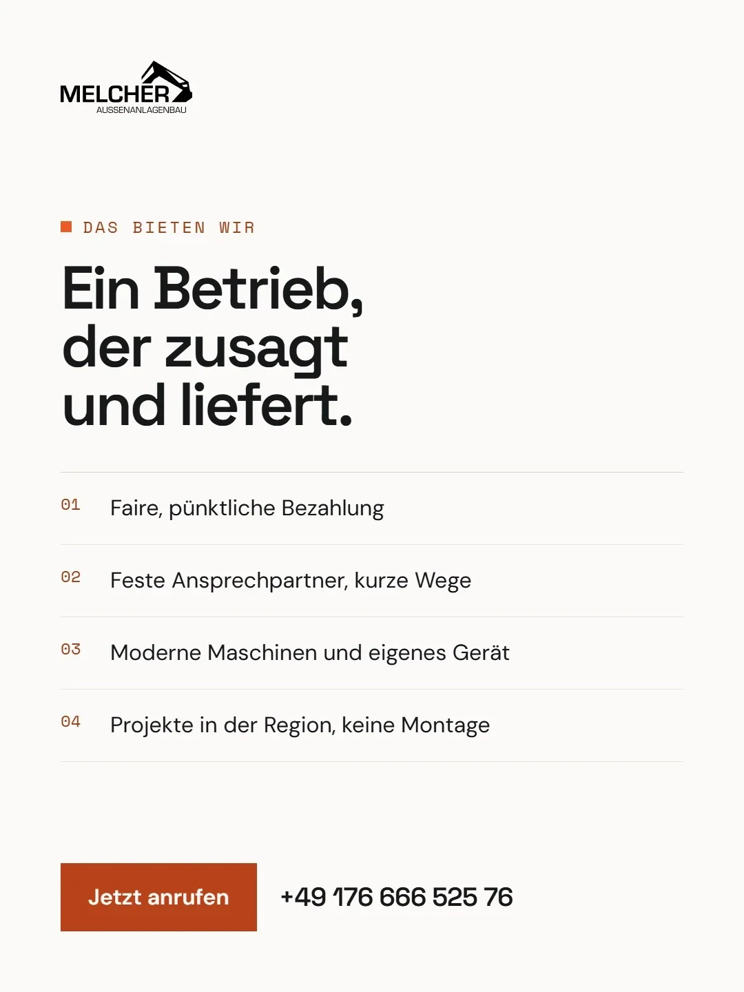 Maschinenführer, Facharbeiter — Recruiting für Außenanlagenbau Melcher