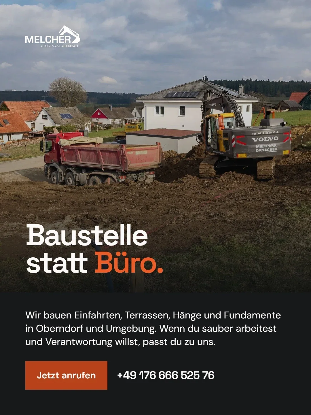 Baustelle statt Büro — Recruiting für Außenanlagenbau Melcher