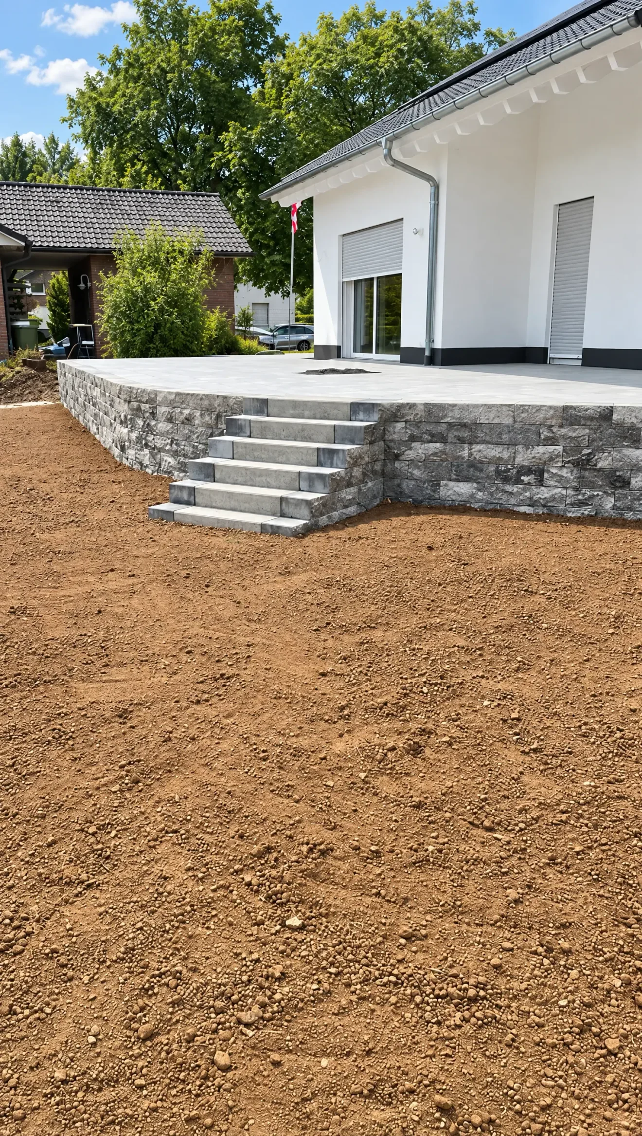 Gartentreppe aus Naturstein — Projekt von Außenanlagenbau Melcher