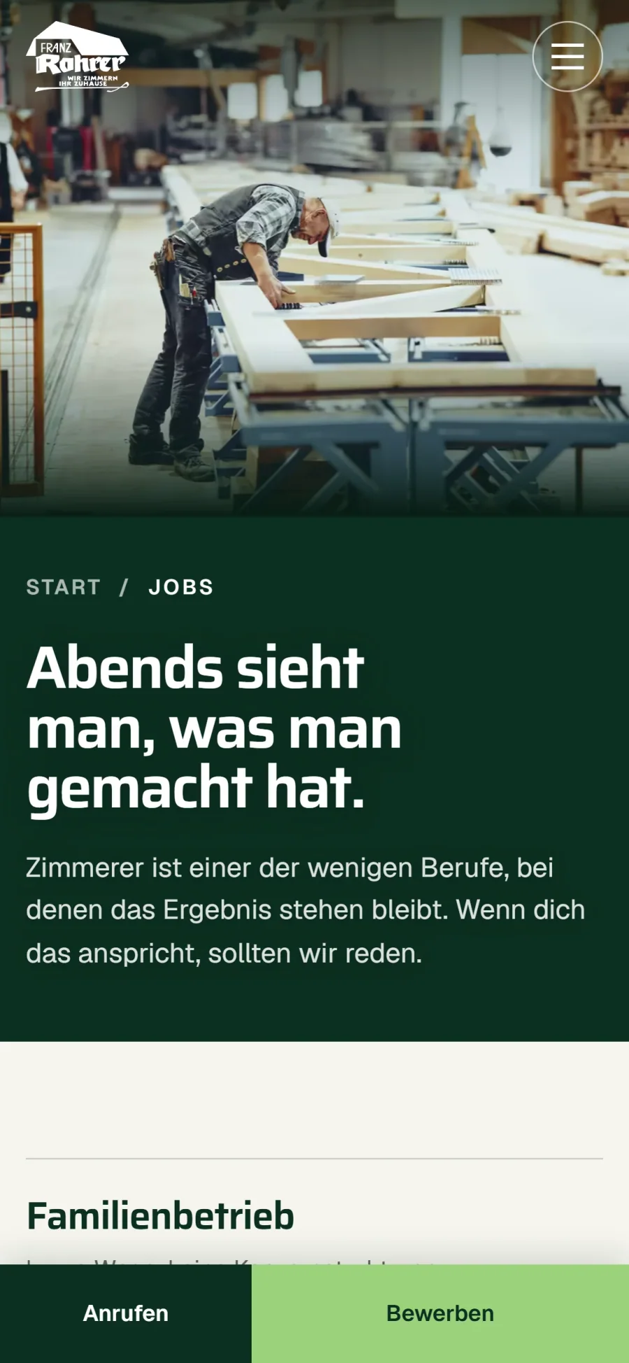 Mobile Ansicht: Jobs