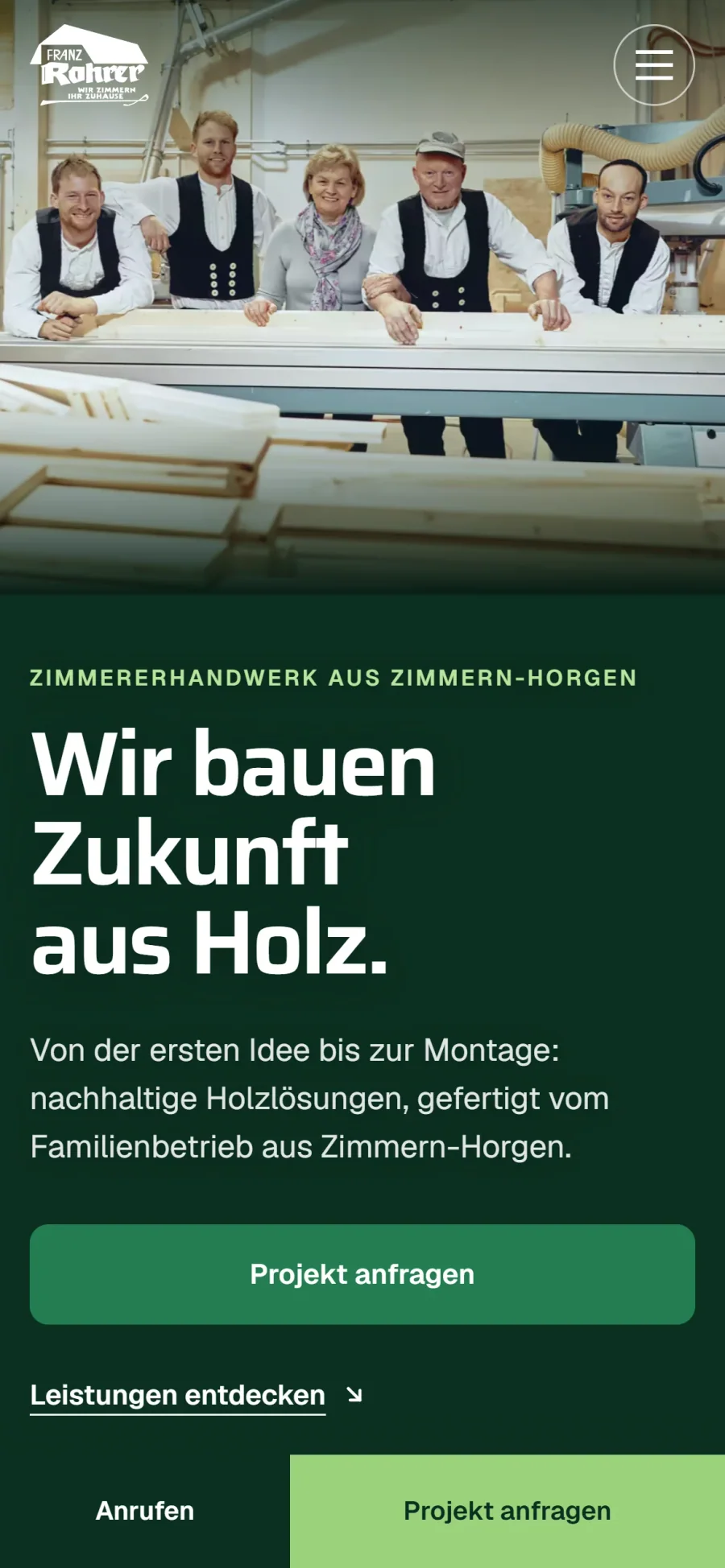 Mobile Ansicht: Start