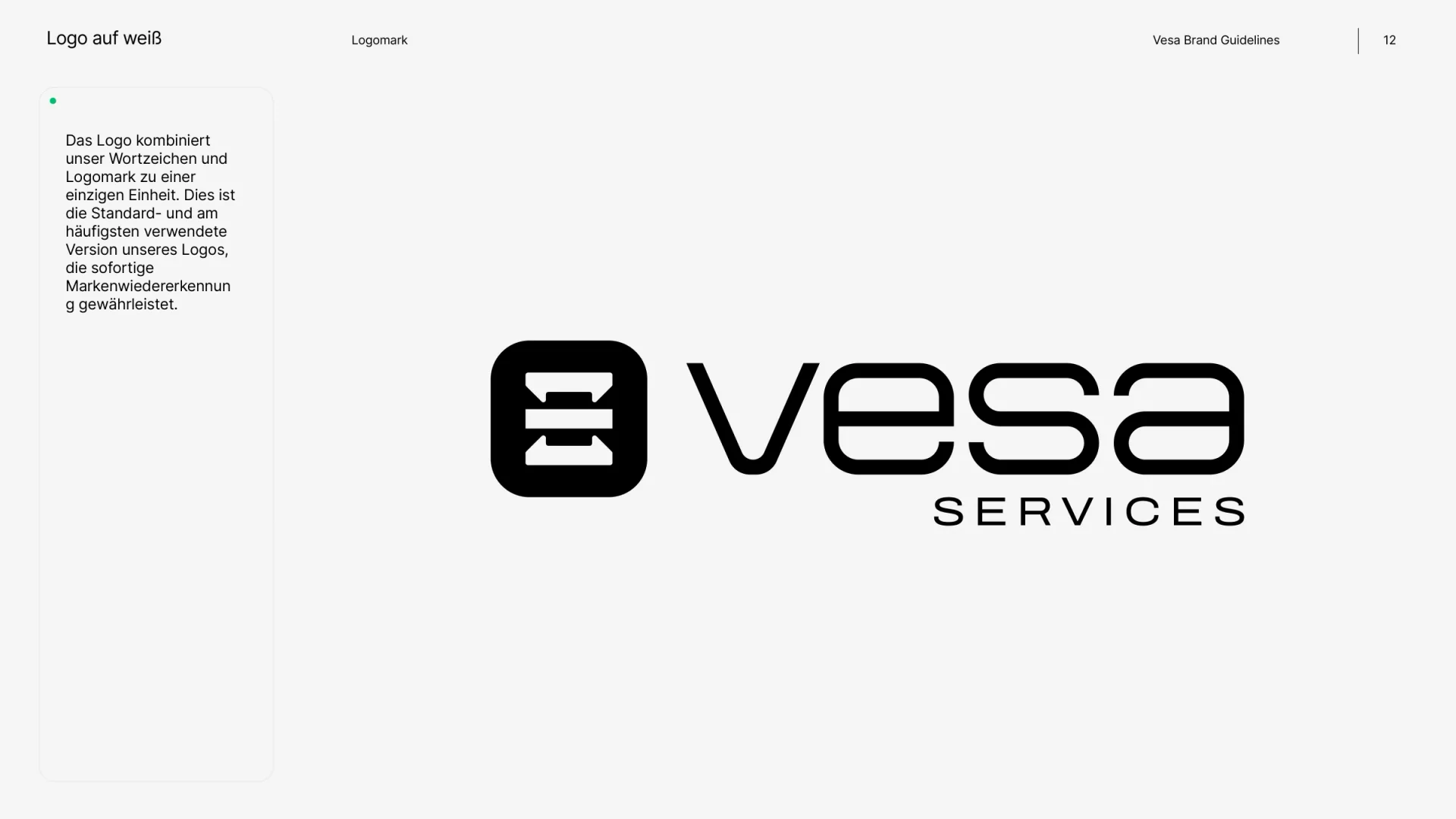 Markenhandbuch VESA Services, Seite 12: Logo