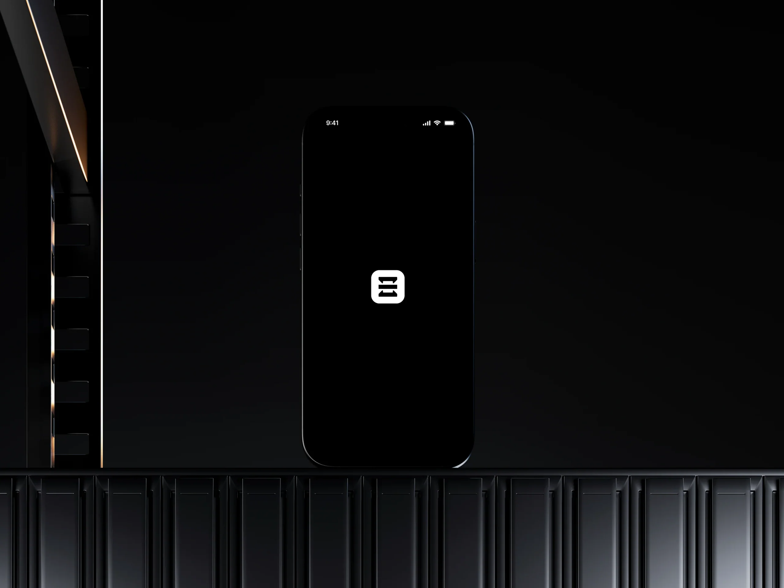 Smartphone mit der VESA-Bildmarke auf schwarzem Bildschirm
