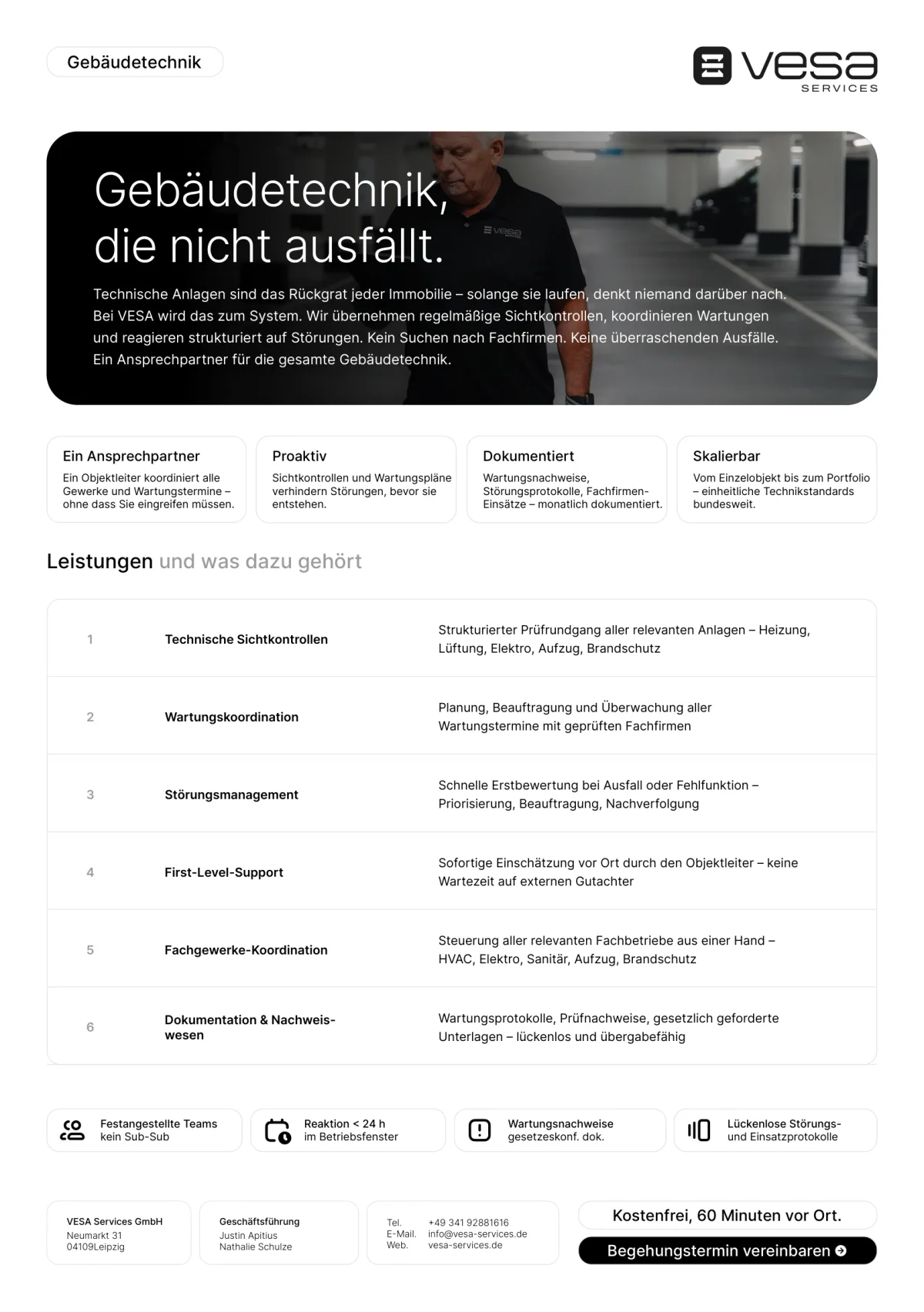 Gebäudetechnik — Druckdokument von VESA Services